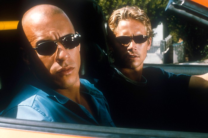 Vin Diesel (L) and Paul Walker in The Fast and the Furious