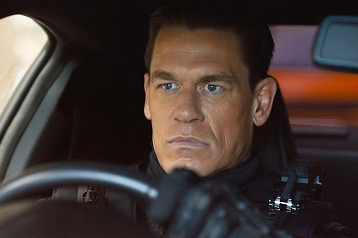 Jakob (John Cena) in Fast & Furious 9 behind the wheel of a car