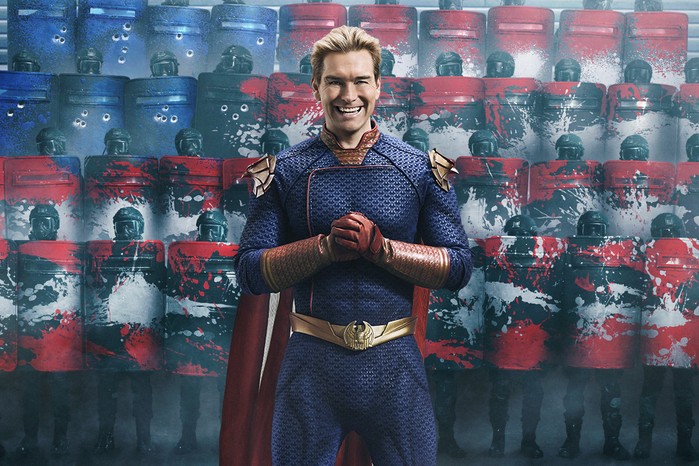 Antony Starr as Homelander in The Boys season 4.